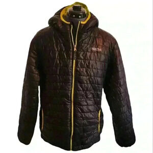 Pacific Trail Youth Puffer Hooded Jacket outdoor rain coat pockets black green